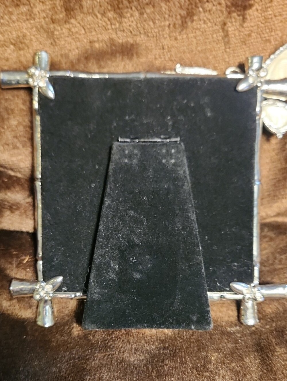 Z Gallerie Silver Frame with Blue-Green Crystal Butterfly - Picture 4 of 5